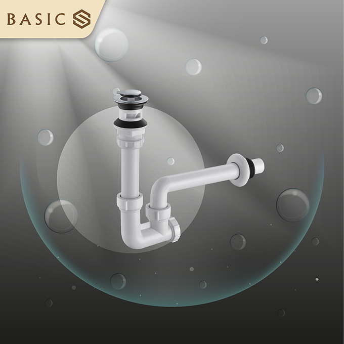 Bộ xả chậu Basic BP-11011C - Có lỗ xả tràn