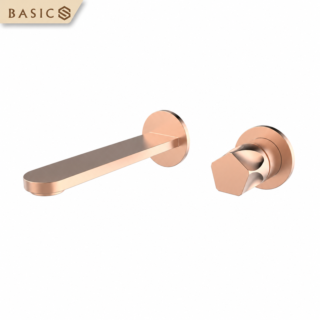 Vòi âm tường nóng lạnh Basic BW-1031.28 màu Rose Gold